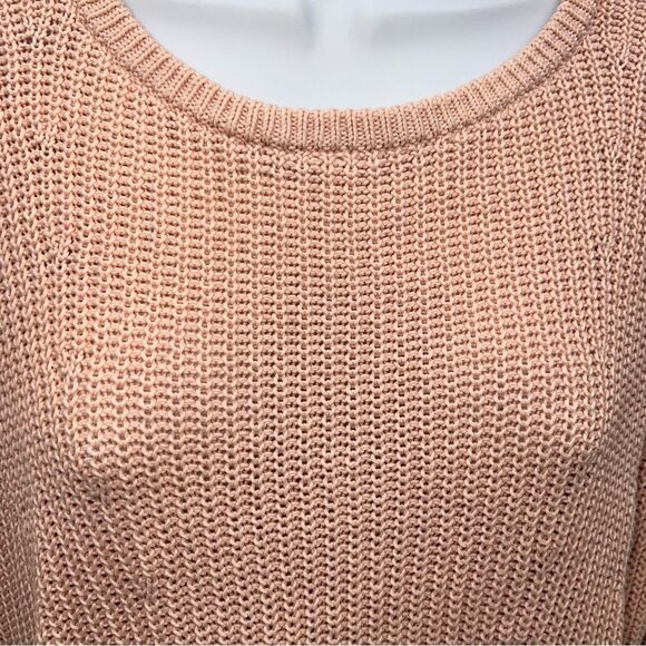 Banana Republic Factory Women's 100% Cotton Fisherman Knit Sweater is Pink-Sz-XS - Picture 3 of 10